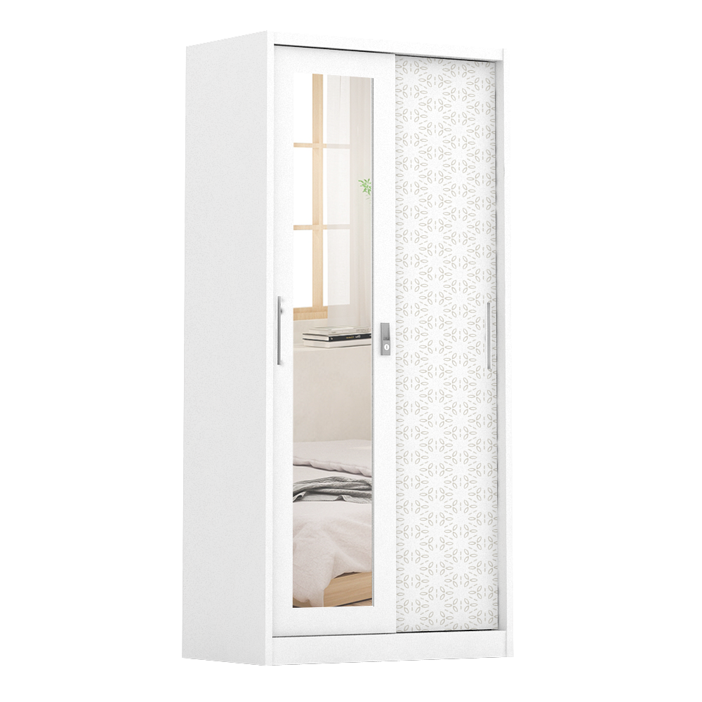 PIRA METROPOLIS - VILO 90 A MWDSL LEMARI PAKAIAN BESI SLIDING / PINTU GESER warna WHITE - METROPOLIS - foto 4