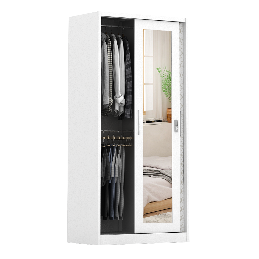 PIRA METROPOLIS - VILO 90 A MWDSL LEMARI PAKAIAN BESI SLIDING / PINTU GESER warna WHITE - METROPOLIS - foto 6