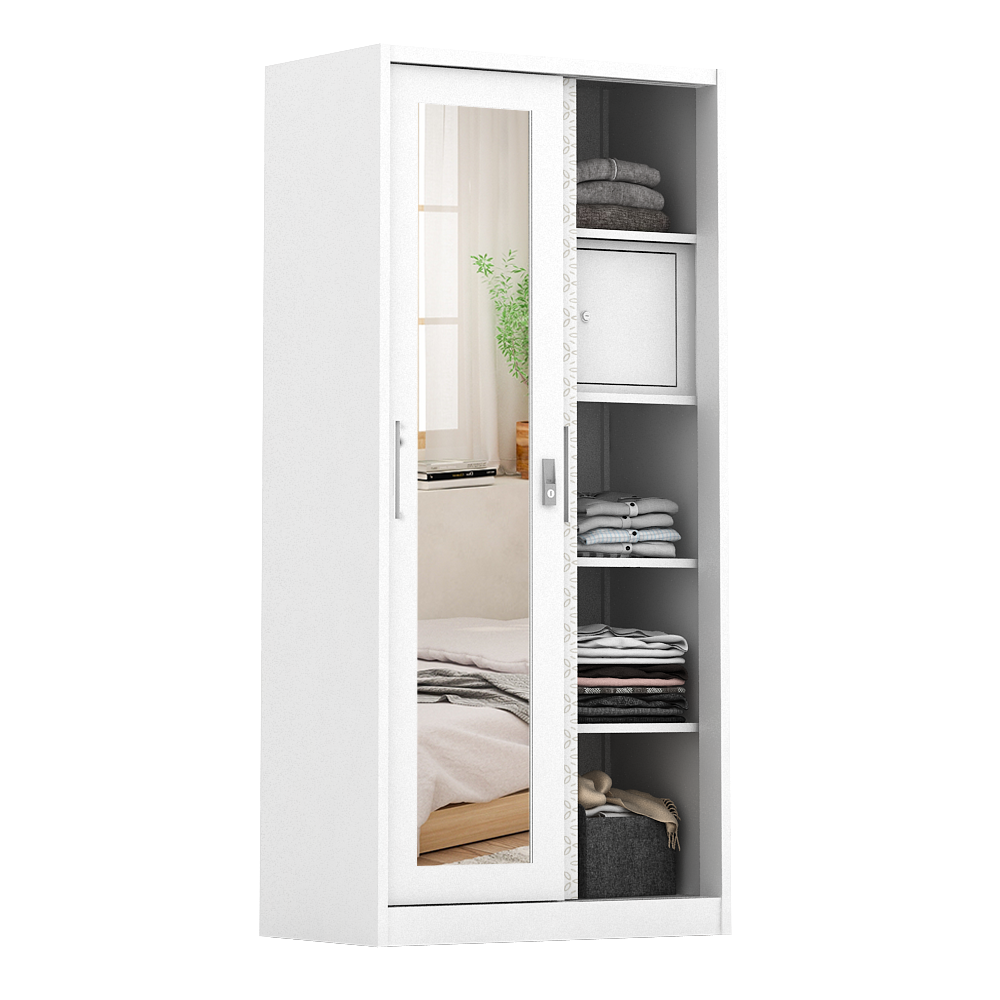 PIRA METROPOLIS - VILO 90 A MWDSL LEMARI PAKAIAN BESI SLIDING / PINTU GESER warna WHITE - METROPOLIS - foto 7