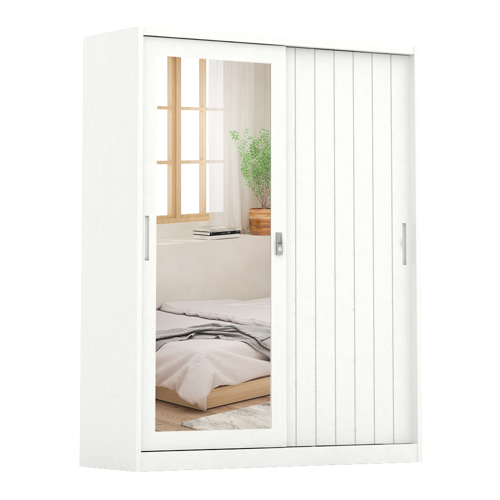 PIRA - SAXON 150 A MWDSL LEMARI PAKAIAN BESI SLIDING / PINTU GESER warna WHITE - PIRA - foto 2