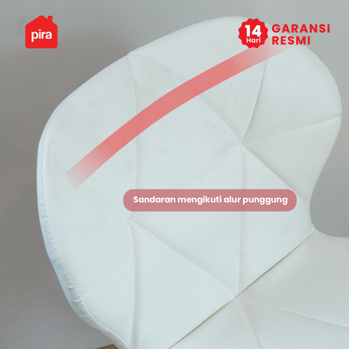 PIRA - GRETA A DC KURSI MAKAN / KURSI CAFE / KURSI MINIMALIS warna WHITE - PIRA - foto 2