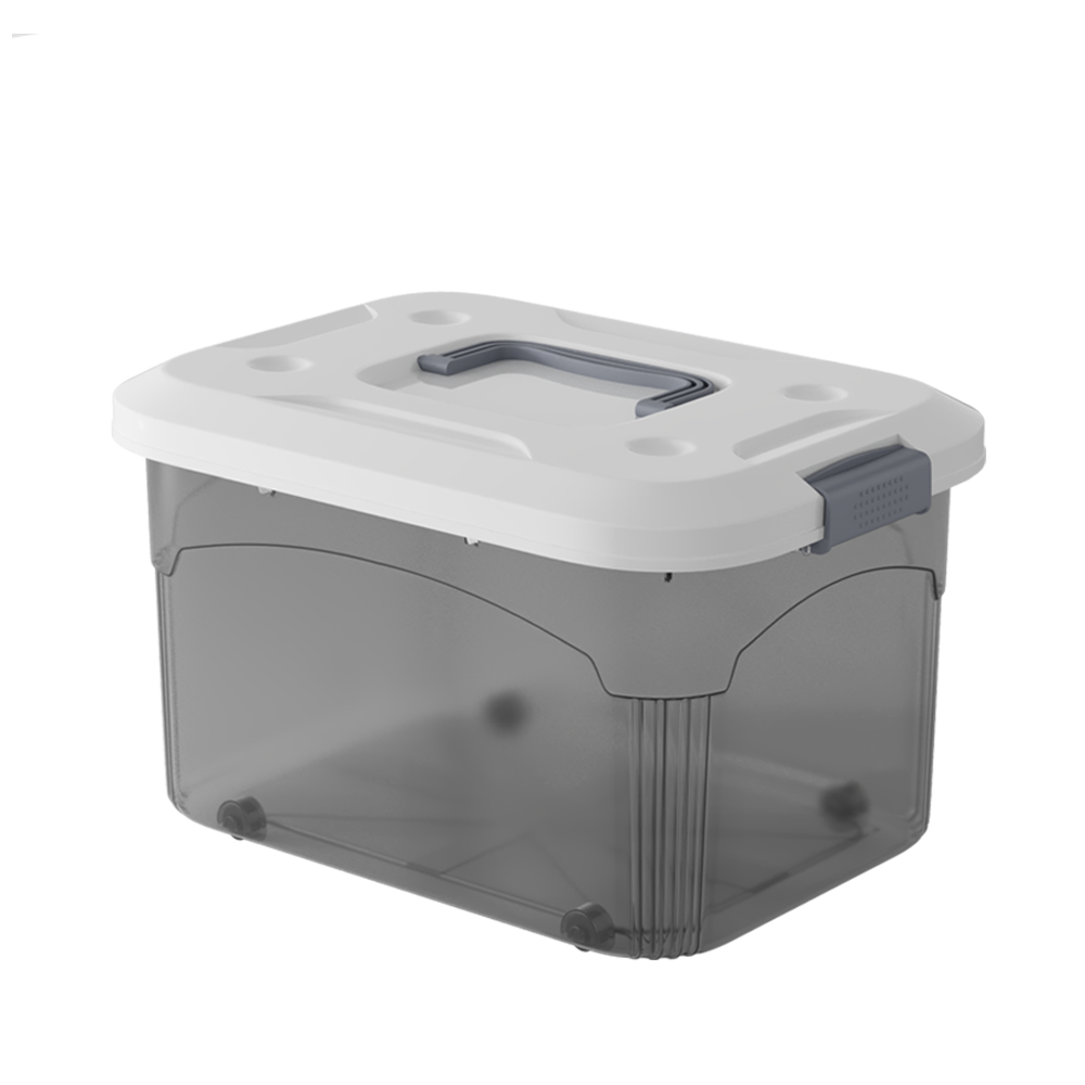 PIRA HOME -  MIZU PSB 64L CONTAINER BOX / BOX PLASTIK / KOTAK PENYIMPANAN warna CLEAR GREY - PIRA HOME - foto 4