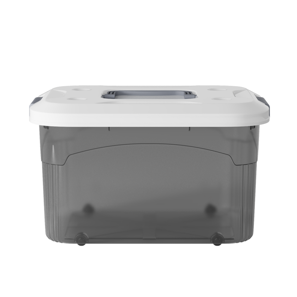 PIRA HOME -  MIZU PSB 64L CONTAINER BOX / BOX PLASTIK / KOTAK PENYIMPANAN warna CLEAR GREY - PIRA HOME - foto 3