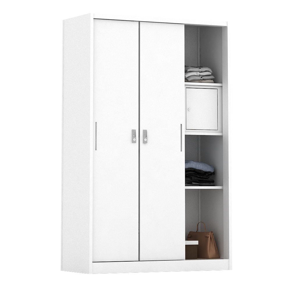 PIRA -  STEEL A 3A N SSL MWD LEMARI PAKAIAN BESI 3 PINTU SLIDING / PINTU GESER warna WHITE - PIRA - foto 7