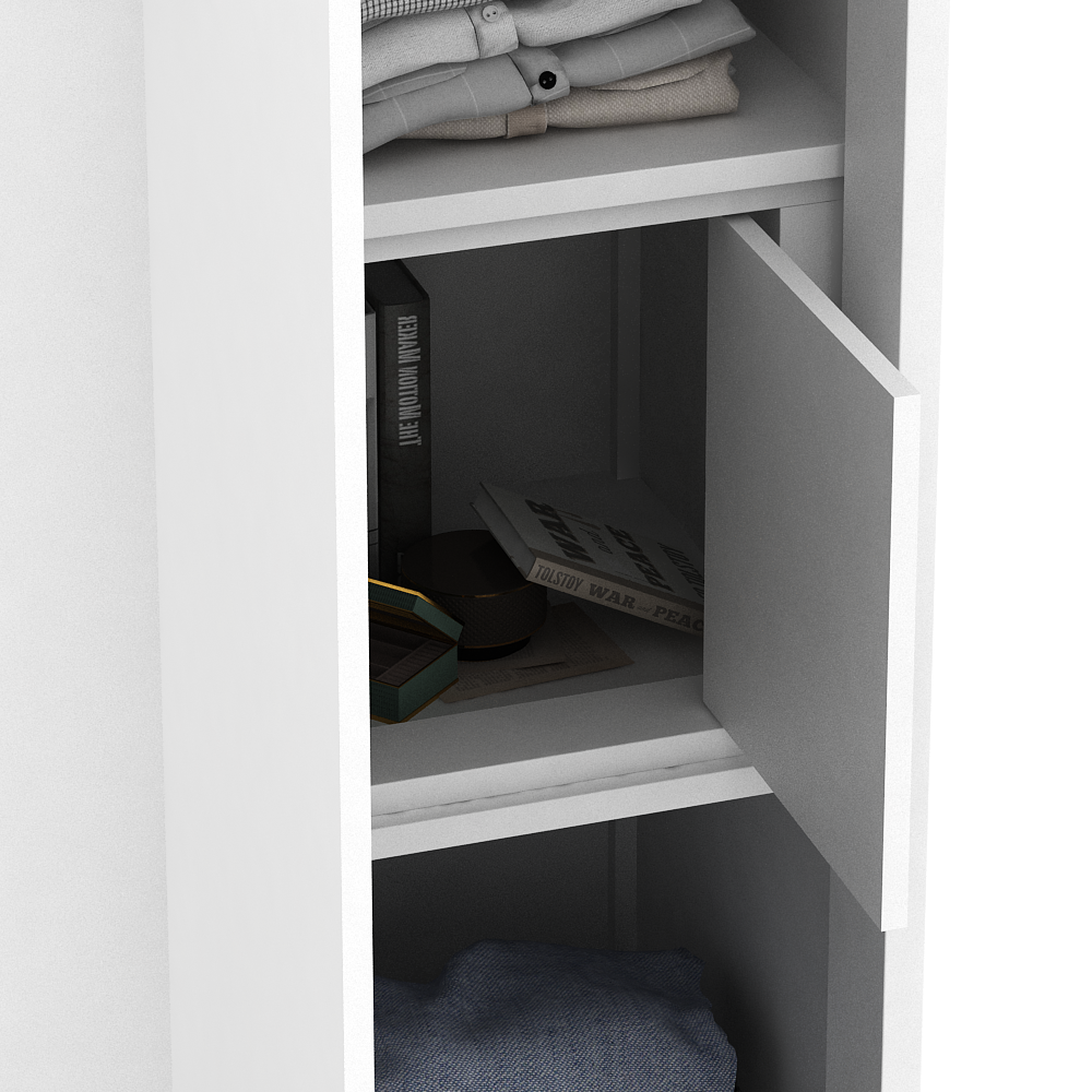PIRA -  STEEL A 3A N SSL MWD LEMARI PAKAIAN BESI 3 PINTU SLIDING / PINTU GESER warna WHITE - PIRA - foto 11