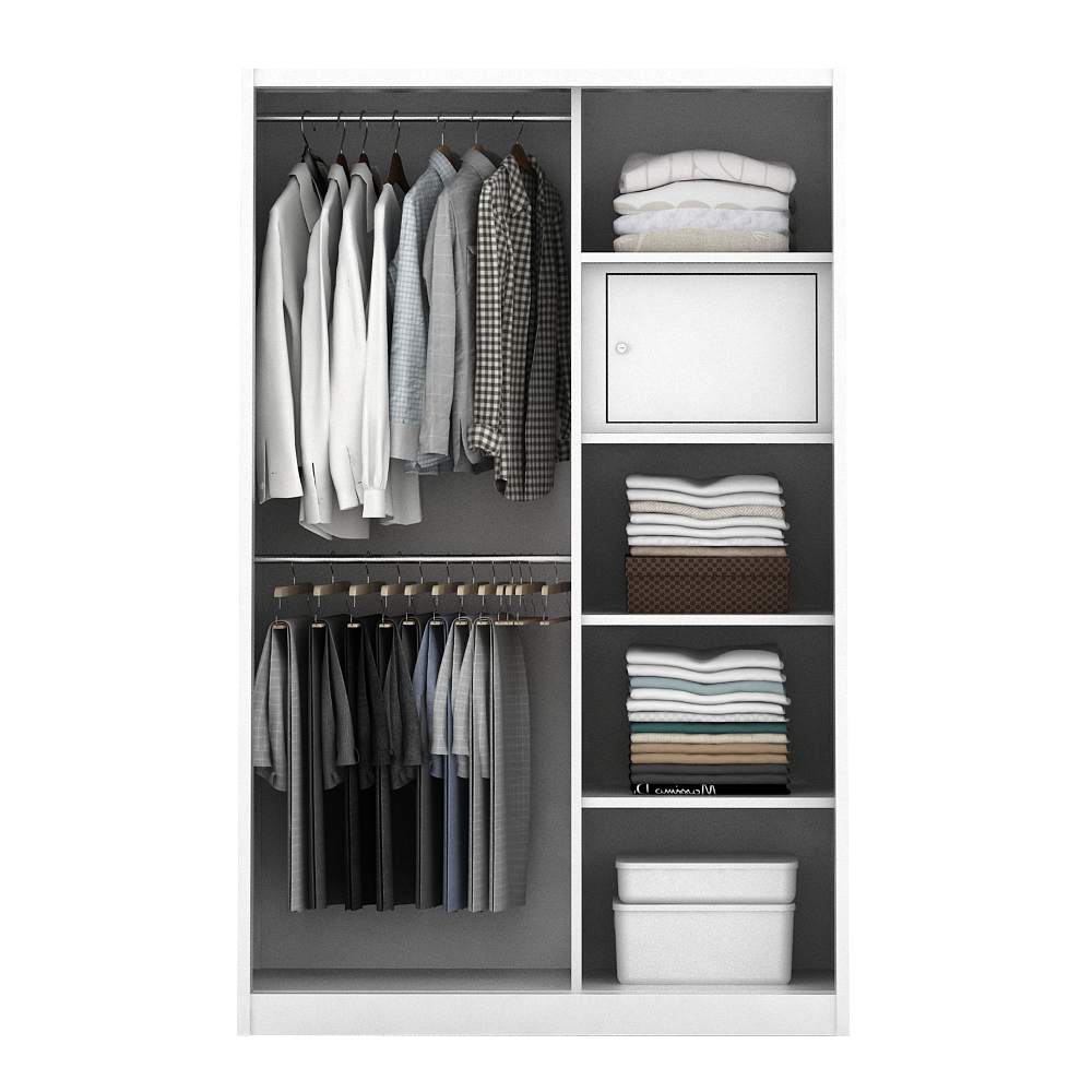 PIRA - DEXTER 120A MWDSL LEMARI PAKAIAN BESI SLIDING / PINTU GESER warna WHITE - PIRA - foto 7