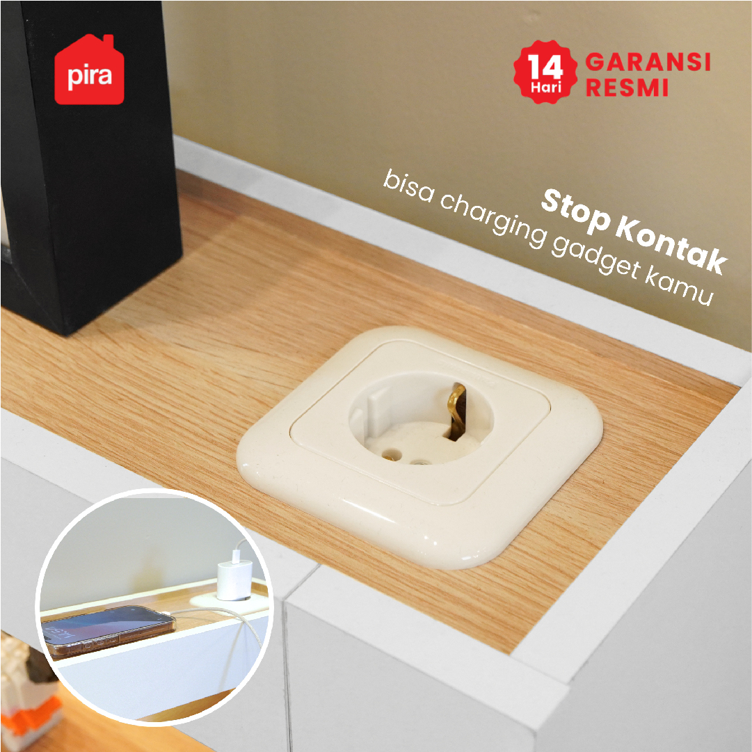 PIRA - SAMARA AVA BD180 DIPAN / RANJANG / TEMPAT TIDUR DENGAN LACI PENYIMPANAN DAN LED warna WHITE - PRO OAK - PIRA - foto 5