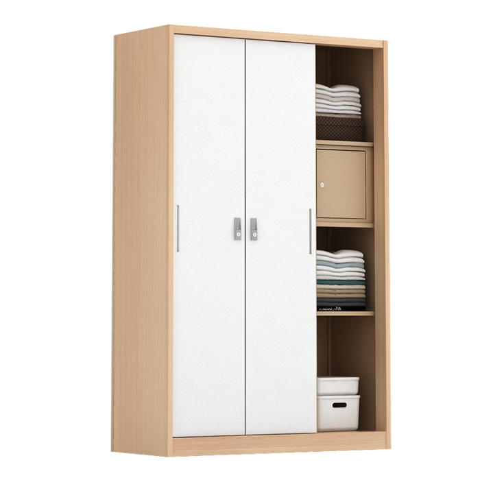 PIRA - ASHTON A 3A N SSL MWD LEMARI PAKAIAN BESI 3 PINTU SLIDING / PINTU GESER warna LIGHT ASH - WHITE - PIRA - foto 9