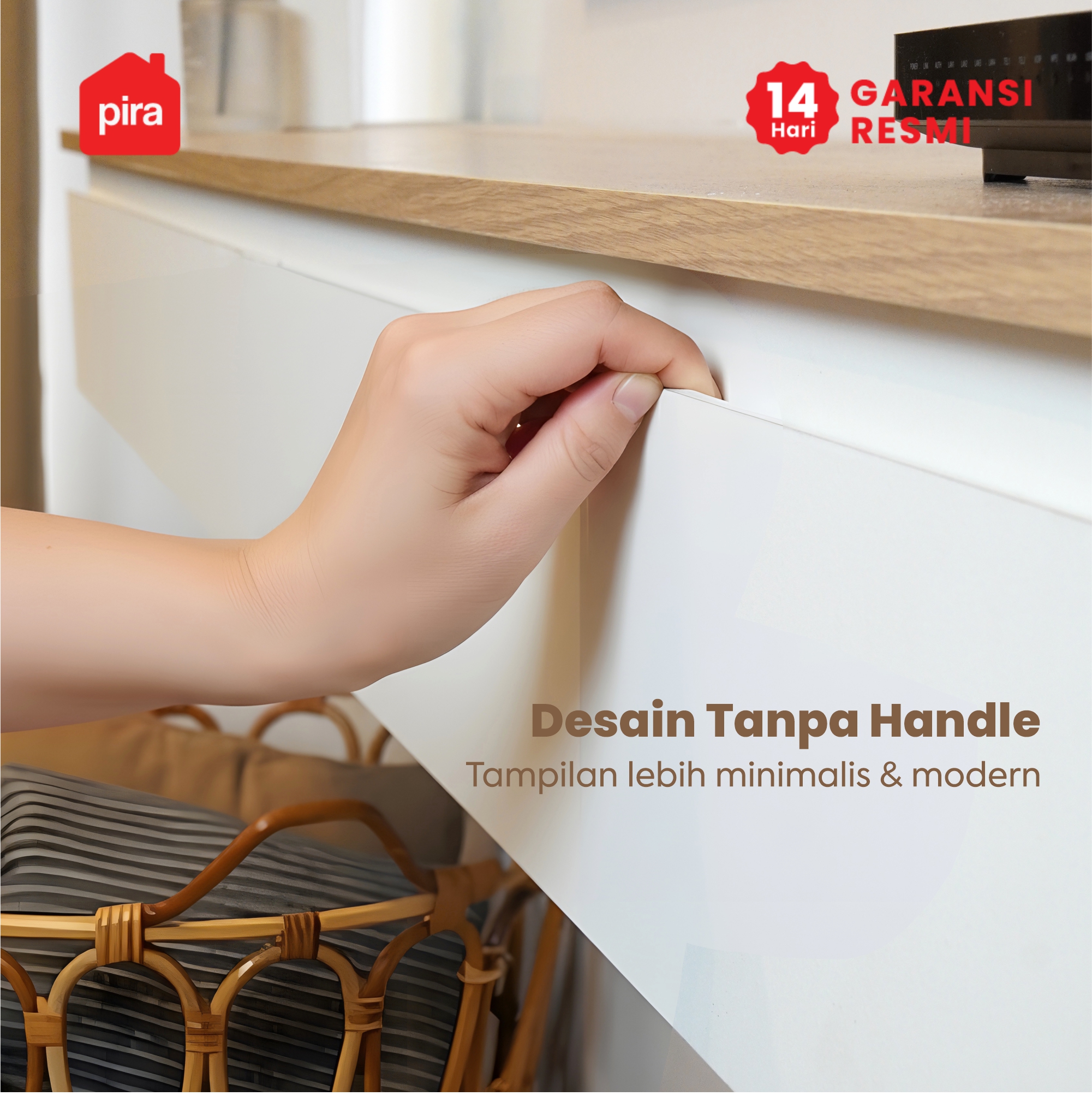 PIRA - LINUS TVG160 MEJA TV / MEJA TV GANTUNG / RAK TV GANTUNG / LEMARI TV GANTUNG warna WHITE SM - PRO OAK - PIRA - foto 10