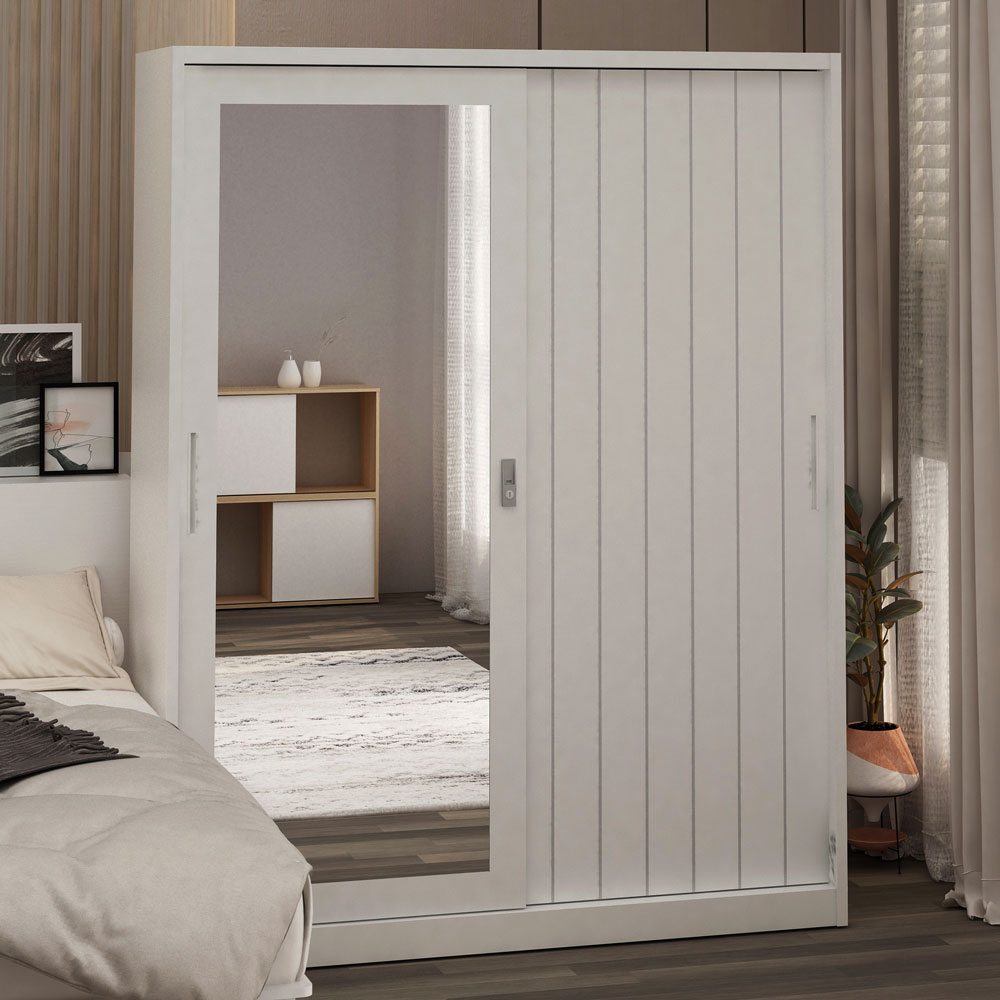 PIRA - SAXON 150 A MWDSL LEMARI PAKAIAN BESI SLIDING / PINTU GESER warna WHITE - PIRA - foto 7