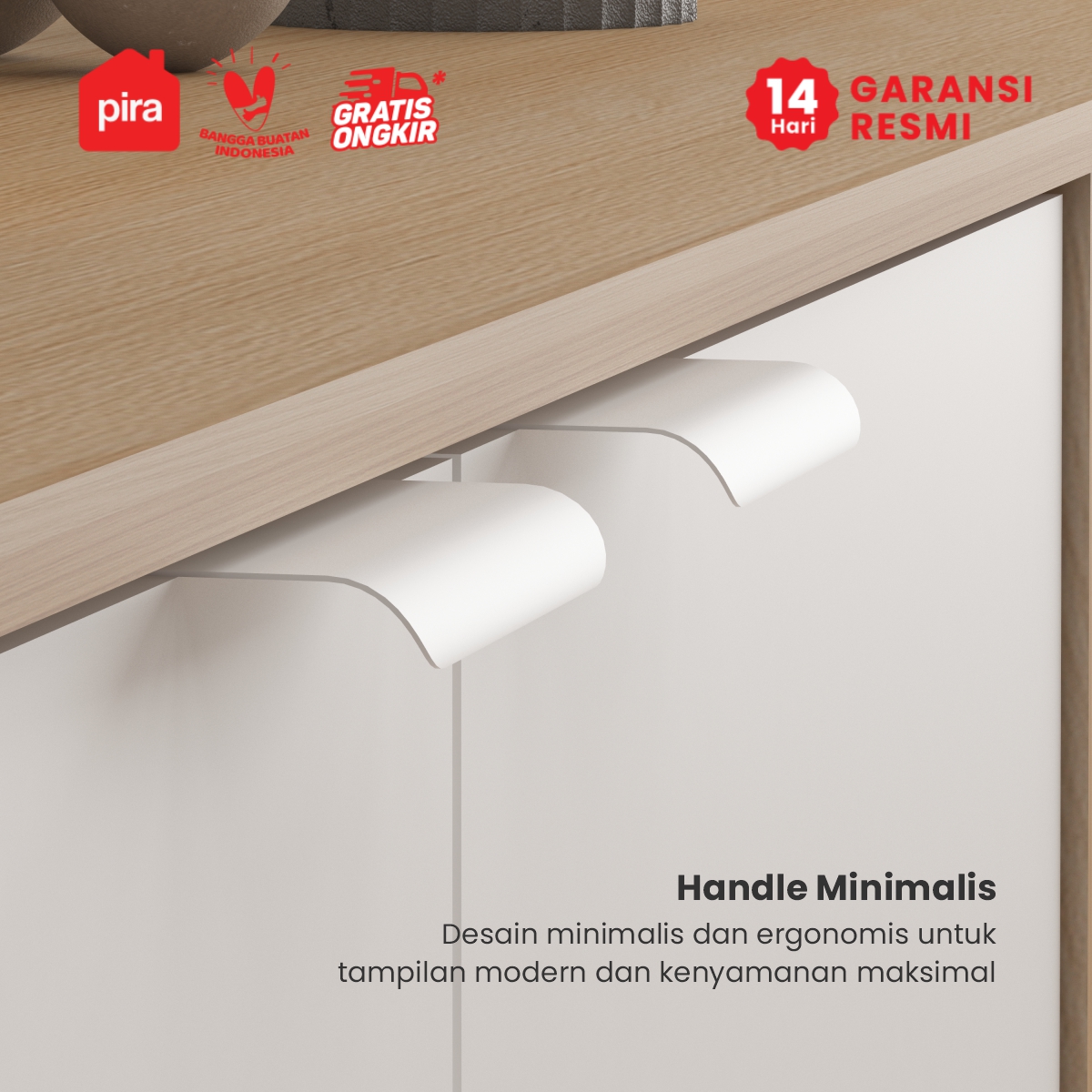 PIRA METROPOLIS OX - BELATRIX SB160 BUFET / KABINET / SIDEBOARD / MEJA TV warna PRO OAK - WHITE - PIRA METROPOLIS OX - foto 6