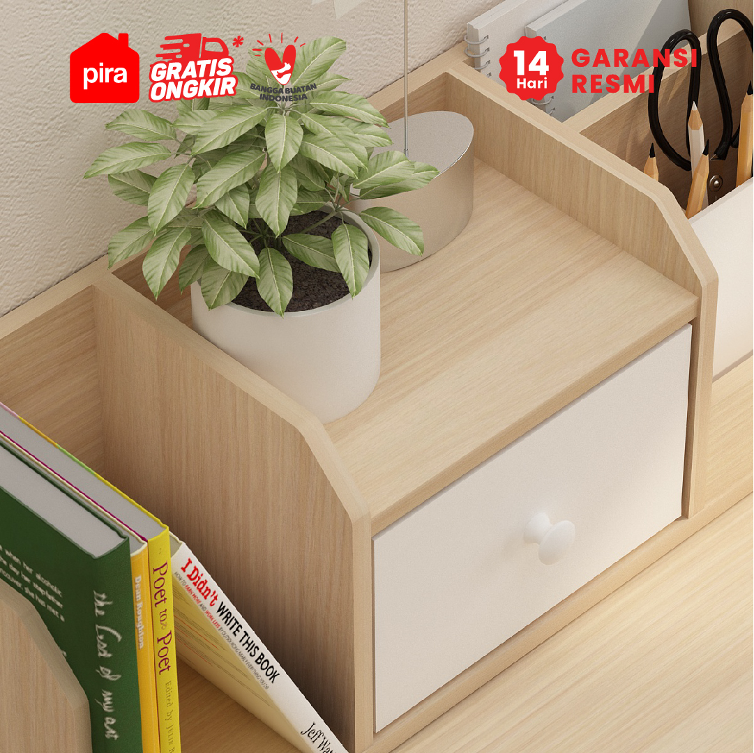 PIRA OX - ROLLO DO RAK PENYIMPANAN / DESK ORGANIZER warna PRO OAK - WHITE SM - PIRA OX - foto 2