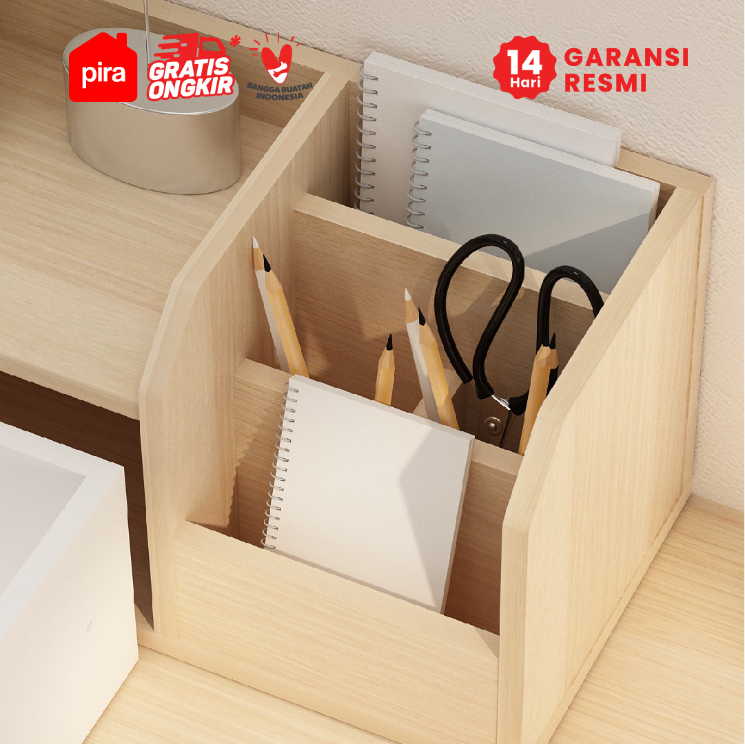 PIRA OX - ROLLO DO RAK PENYIMPANAN / DESK ORGANIZER warna PRO OAK - WHITE SM - PIRA OX - foto 3