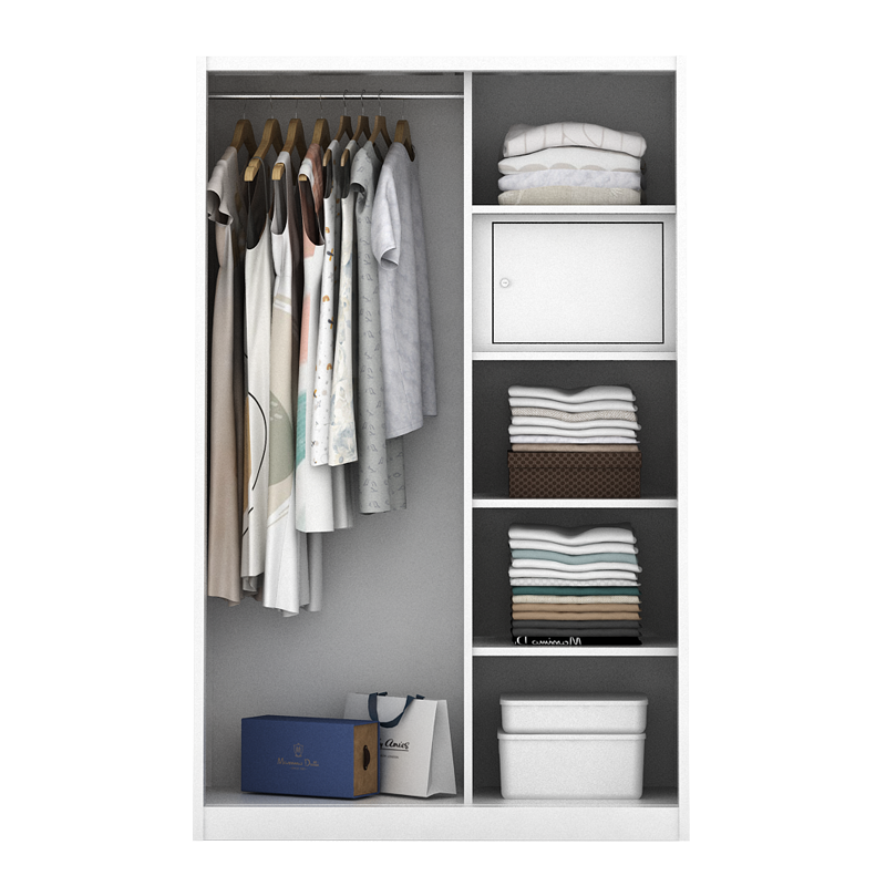 PIRA - DEXTER 120A MWDSL LEMARI PAKAIAN BESI SLIDING / PINTU GESER warna WHITE - PIRA - foto 8