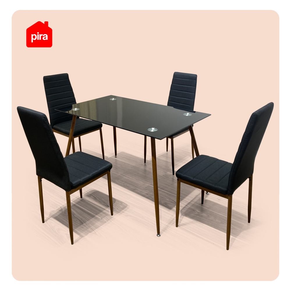 PIRA BAVARIAN - SONIA DTS 2 SET MEJA MAKAN warna DARK BLUE - DARK BROWN - BAVARIAN - foto 1