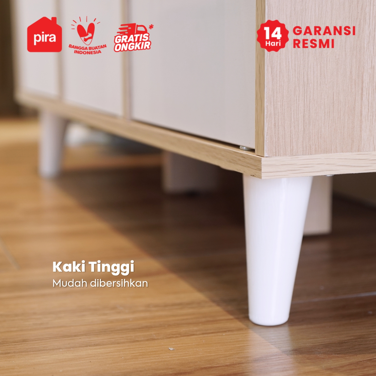 PIRA METROPOLIS - EDEN SB9P BUFET / KABINET / RAK SERBAGUNA / LEMARI PAKAIAN warna PRO OAK - WHITE - PIRA METROPOLIS - foto 6