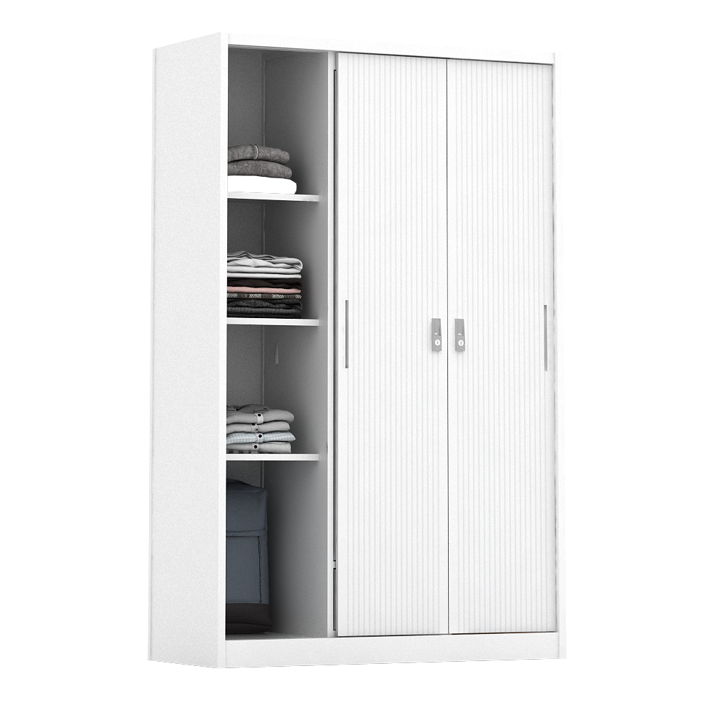 PIRA - LINIO 3A SSL MWD LEMARI PAKAIAN BESI 3 PINTU SLIDING / PINTU GESER warna WHITE - PIRA - foto 6