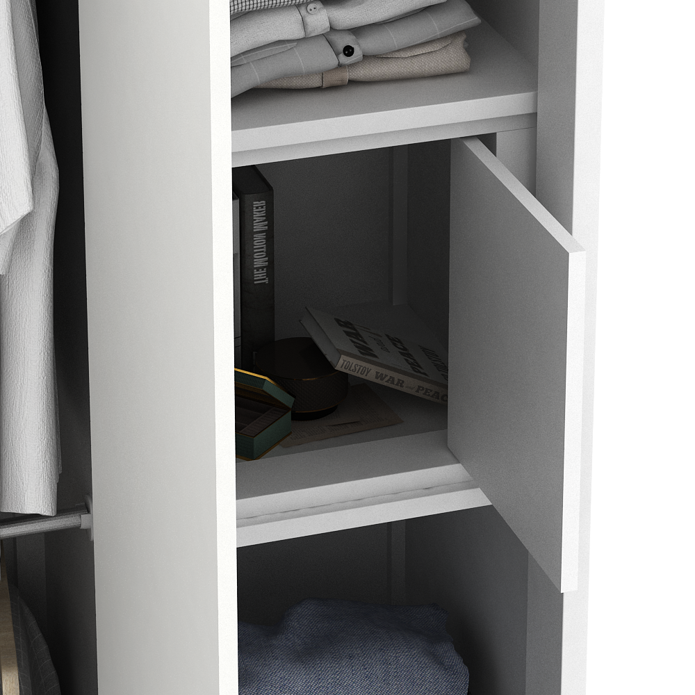 PIRA - LINIO 3A SSL MWD LEMARI PAKAIAN BESI 3 PINTU SLIDING / PINTU GESER warna WHITE - PIRA - foto 8