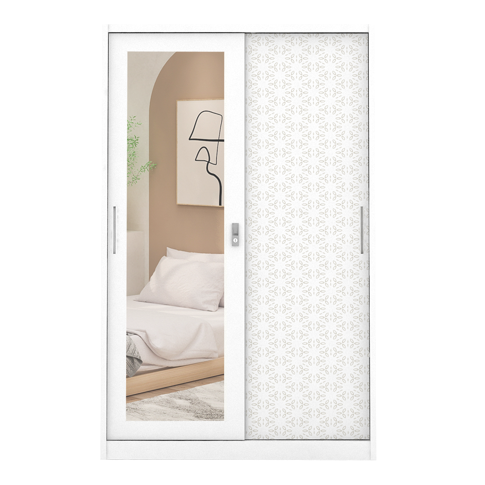 PIRA METROPOLIS - VILO 120 A MWDSL LEMARI PAKAIAN BESI SLIDING / PINTU GESER warna WHITE - METROPOLIS - foto 4