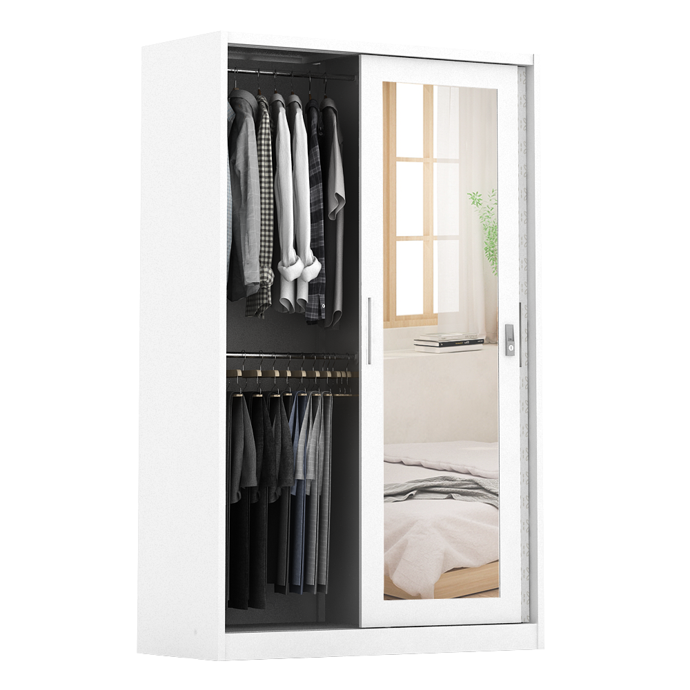 PIRA METROPOLIS - VILO 120 A MWDSL LEMARI PAKAIAN BESI SLIDING / PINTU GESER warna WHITE - METROPOLIS - foto 5