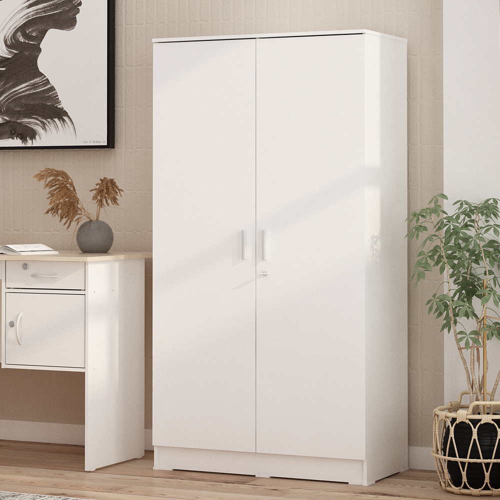PIRA METROPOLIS OX -  ARUNA 2PM LEMARI PAKAIAN MEDIUM 2 PINTU warna WHITE - PIRA METROPOLIS OX - foto 9