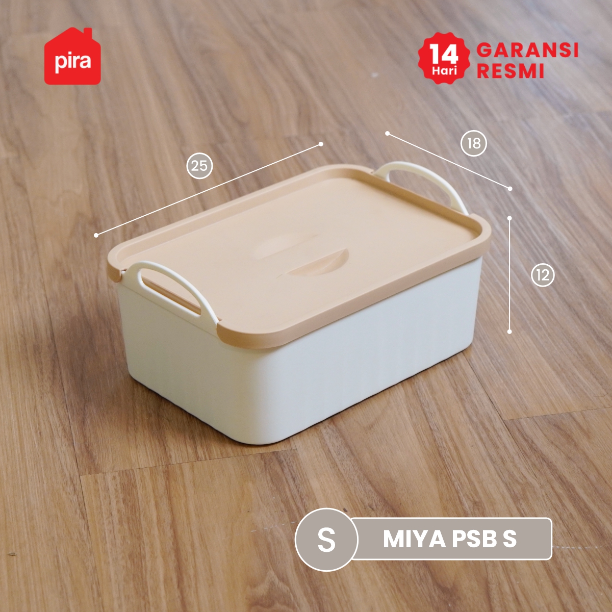 PIRA - MIYA PSB KOTAK PENYIMPANAN / BOX PENYIMPANAN BARANG / BOX PLASTIK / KOTAK PLASTIK / CONTAINER BOX PLASTIK warna WHITE - CREAM - PIRA - foto 1