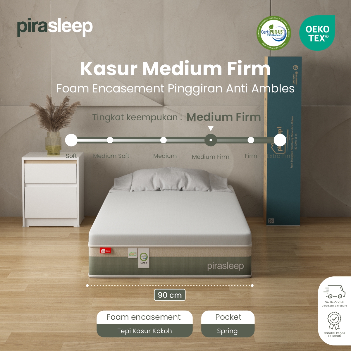 PIRA SLEEP 1 FEPS MF90 WHITE - CREAM + ATLA CR 100 W WHITE - foto 9