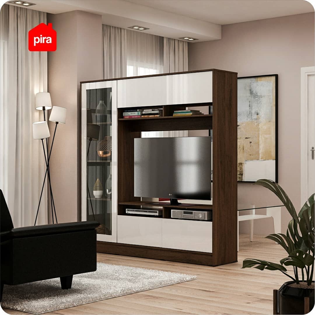 BERGEN warna BROWN WALNUT - WHITE GLOSSY - BAVARIAN - foto 1