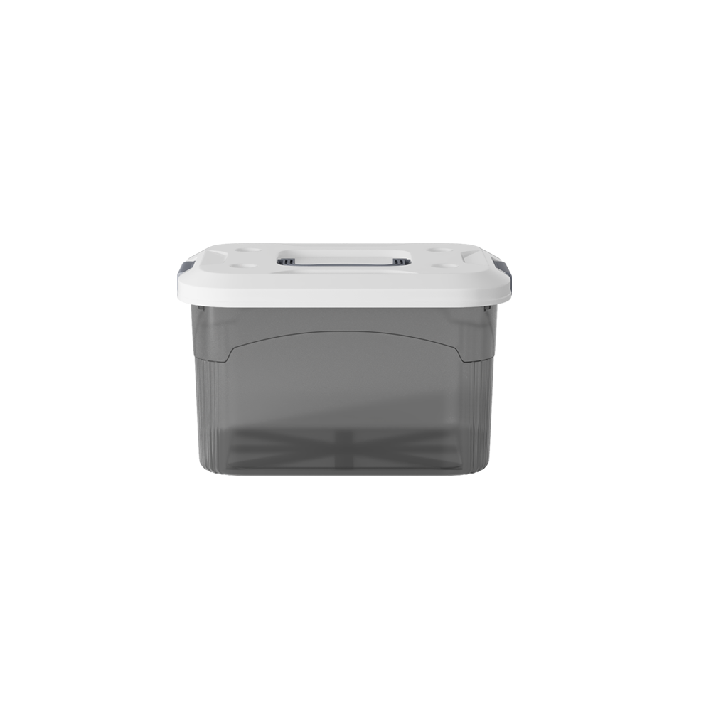 PIRA HOME - MIZU PSB 5L CONTAINER BOX / BOX PLASTIK / KOTAK PENYIMPANAN warna CLEAR GREY - PIRA HOME - foto 4