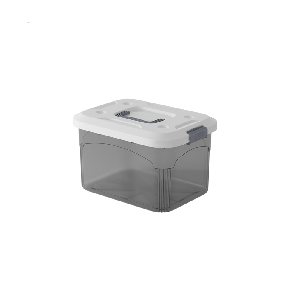 PIRA HOME - MIZU PSB 5L CONTAINER BOX / BOX PLASTIK / KOTAK PENYIMPANAN warna CLEAR GREY - PIRA HOME - foto 5