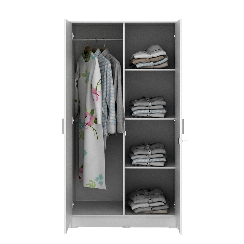 PIRA METROPOLIS OX -  ARUNA 2PM LEMARI PAKAIAN MEDIUM 2 PINTU warna WHITE - PIRA METROPOLIS OX - foto 6