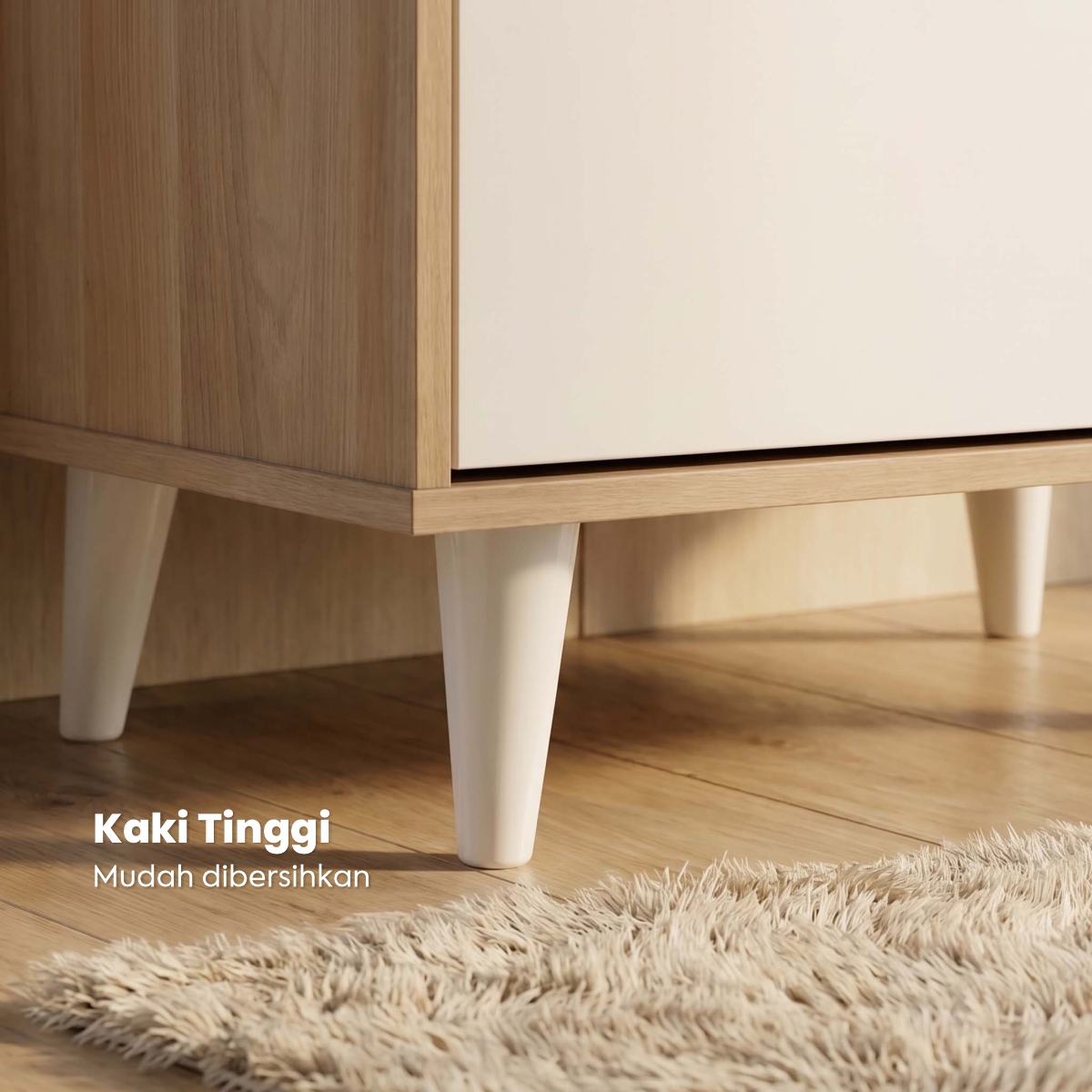 PIRA METROPOLIS OX - BELATRIX CH3 LEMARI LACI / DRAWER / LEMARI SUSUN warna PRO OAK - WHITE - PIRA METROPOLIS - foto 7