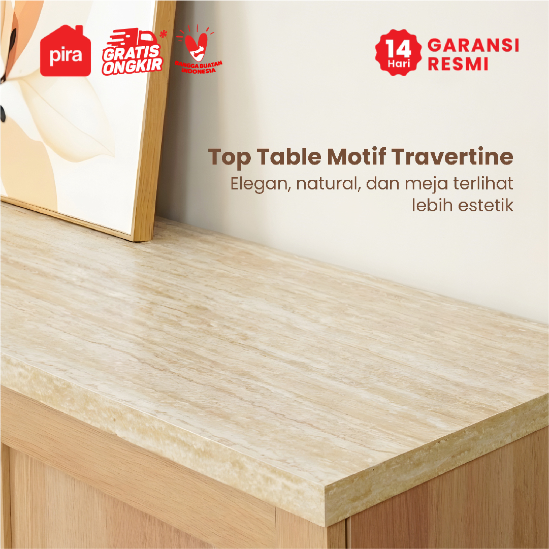 PIRA -  MAISON SB160 BUFET / SIDEBOARD / LEMARI KABINET / MEJA TV warna PRO OAK - TRAVERTINE - PIRA - foto 7