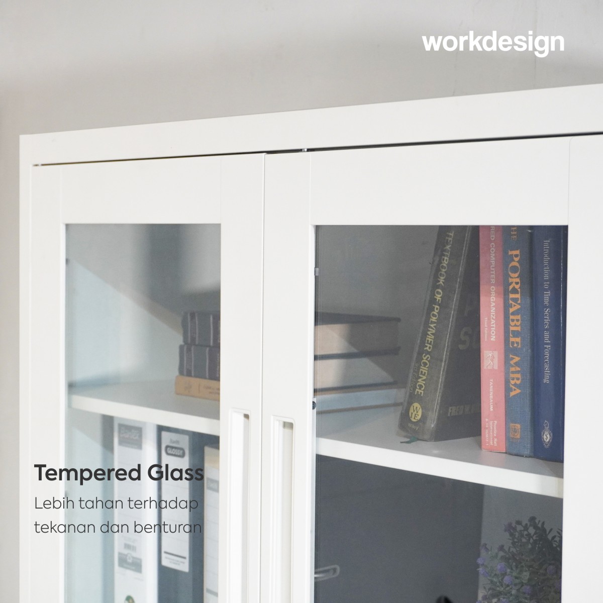 WORKDESIGN BURO AVA MBC 2 HG RAK BUKU BESI / LEMARI ARSIP KANTOR warna WHITE - WORKDESIGN - foto 3