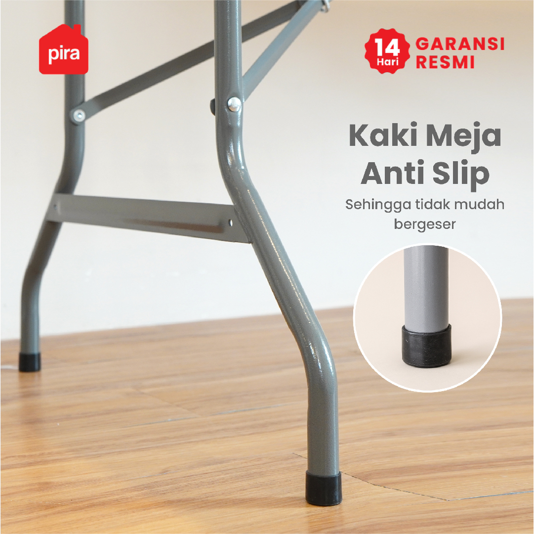 PIRA - FOLDA FT180 H MEJA SERBAGUNA / MEJA LIPAT OUTDOOR / MEJA TAMAN / MEJA MAKAN warna WHITE - PIRA - foto 5