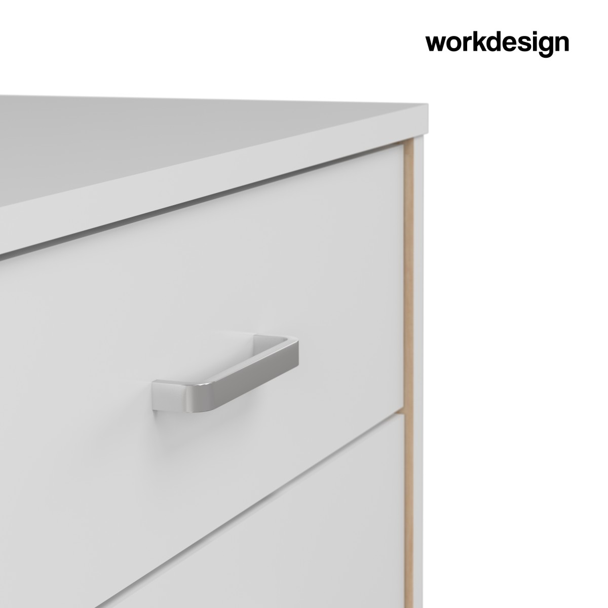 WORKDESIGN CODA PD80 PEDESTAL / LEMARI LACI / LEMARI ARSIP KANTOR warna WHITE SM - PRO OAK - WORKDESIGN - foto 2