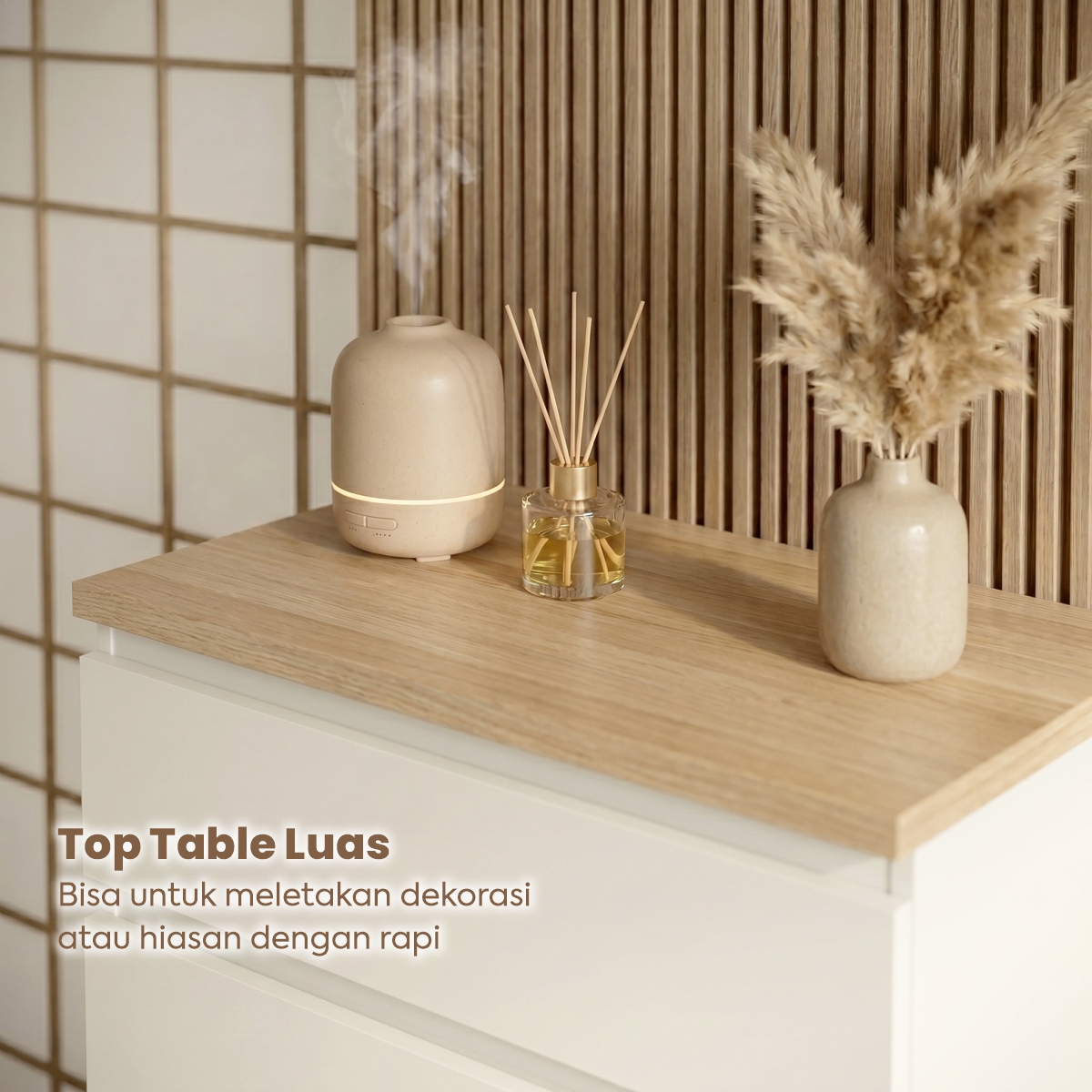 PIRA METROPOLIS OX - ARSEN CH4 LEMARI LACI / DRAWER / LEMARI SUSUN warna WHITE - PRO OAK - PIRA METROPOLIS - foto 7