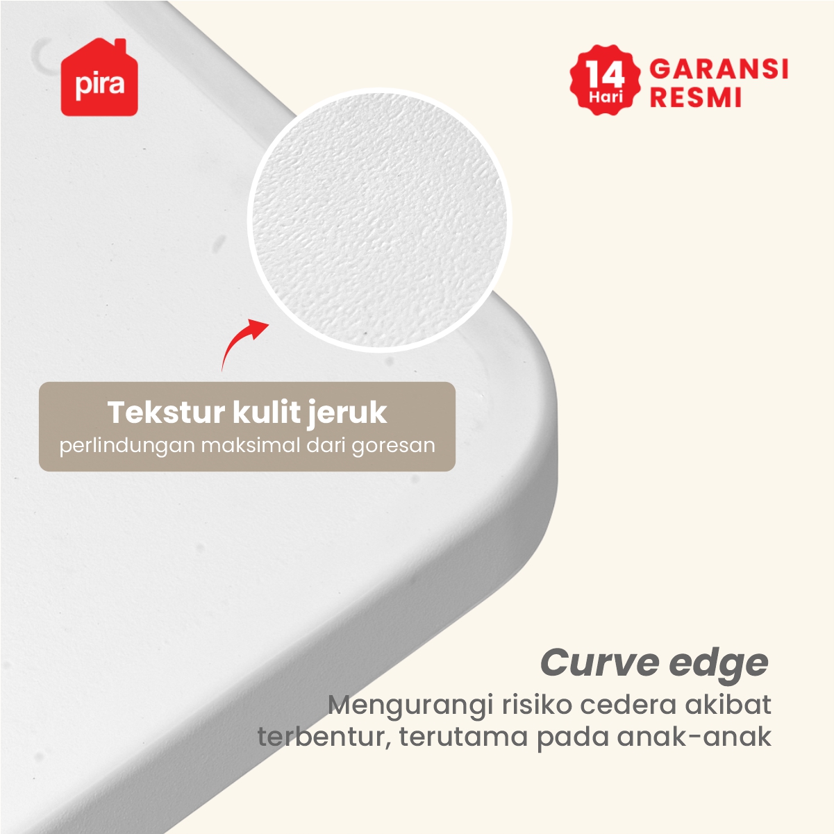 PIRA - FOLDA FT152 MEJA SERBAGUNA / MEJA LIPAT OUTDOOR / MEJA TAMAN / MEJA MAKAN warna WHITE - PIRA - foto 4