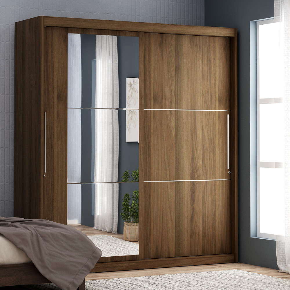 PIRA BAVARIAN - WARKING WDSL 200GL LEMARI PAKAIAN warna BROWN WALNUT - BAVARIAN - foto 3