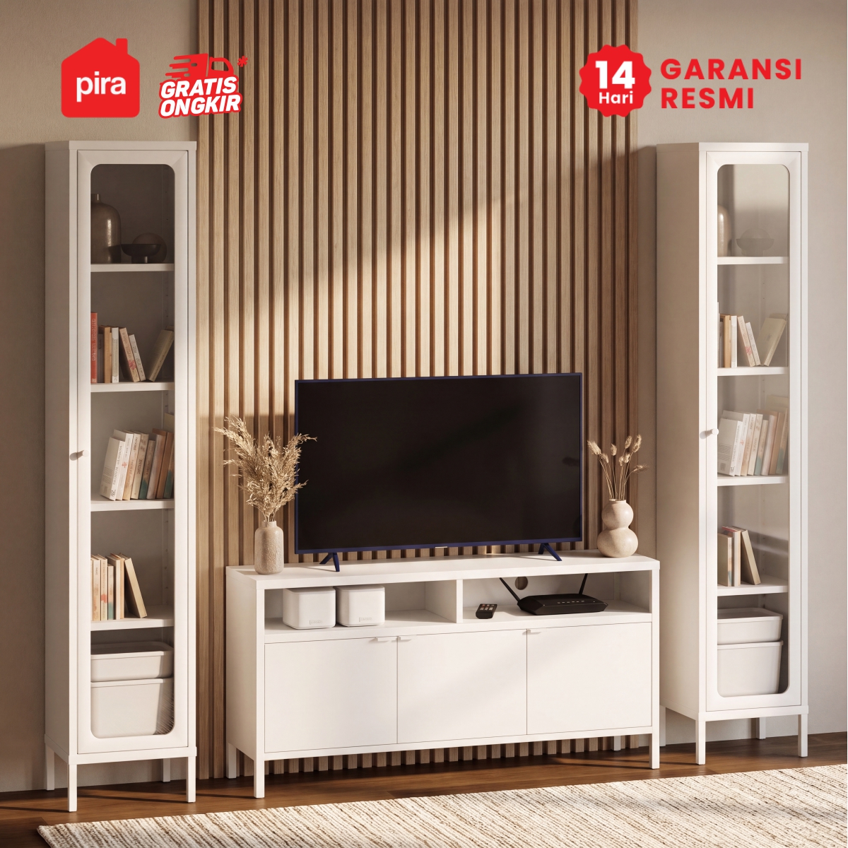 PIRA - KLENA MBTC FG LEMARI BESI / RAK KAMAR MANDI / LEMARI KAMAR MANDI / RAK DISPLAY / RAK BUKU warna WHITE - PIRA - foto 2