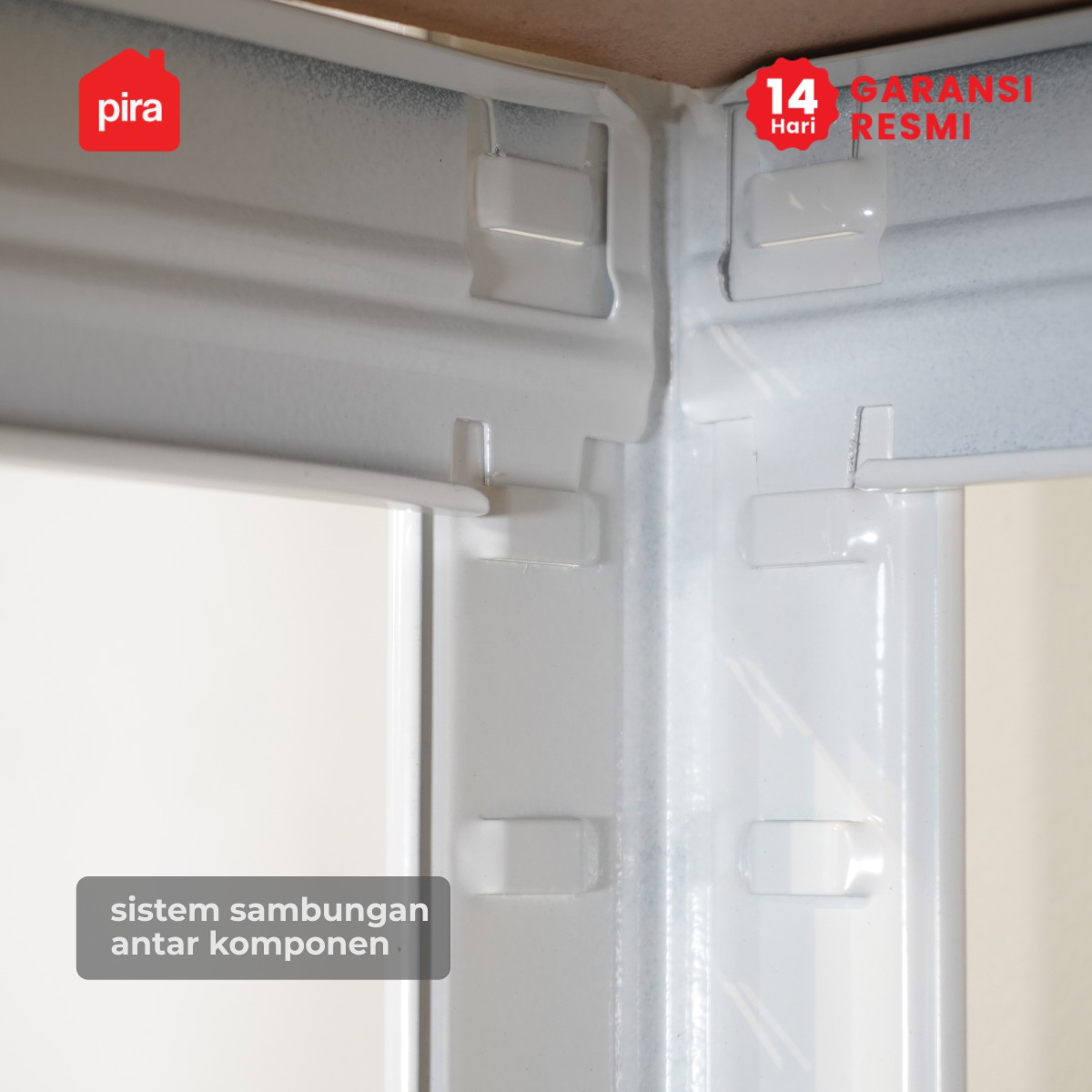 PIRA METROPOLIS - BROCK MSU 90X30 RAK SUSUN SERBAGUNA / RAK SUSUN BESI / RAK BESI SERBAGUNA / RAK GUDANG / RAK PENYIMPANAN warna WHITE - PIRA METROPOLIS - foto 7