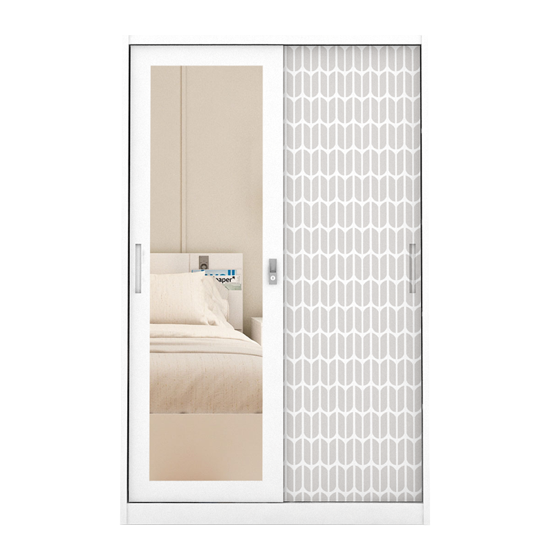 PIRA - KELSEY 120A MWDSL LEMARI PAKAIAN BESI SLIDING / PINTU GESER warna WHITE - PIRA - foto 4