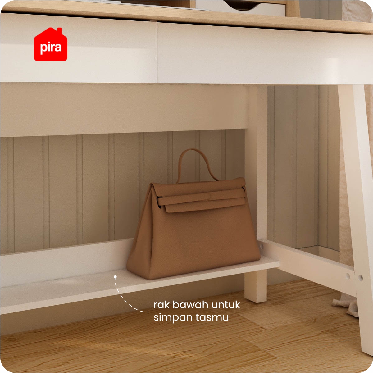 PIRA - TYRO DK120 MEJA KERJA / MEJA BELAJAR warna WHITE - PRO OAK - PIRA - foto 5