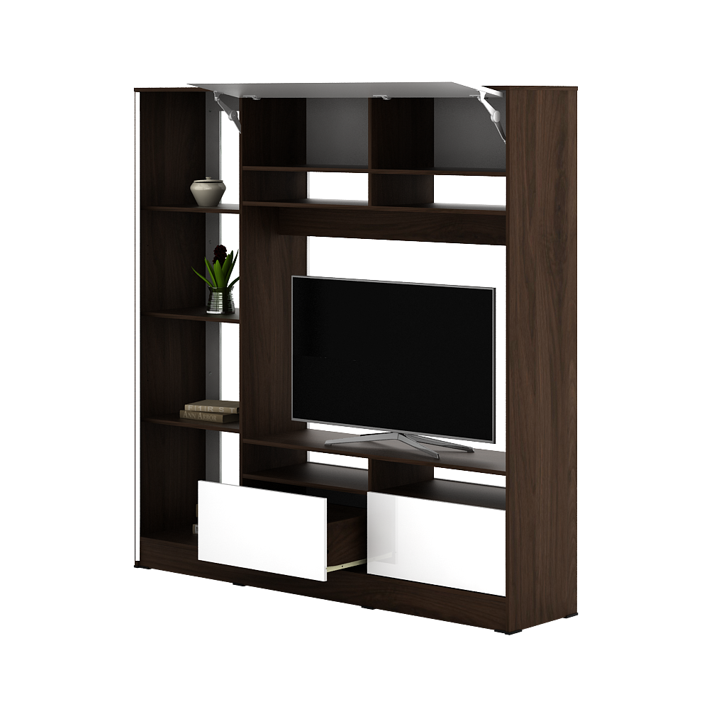 BERGEN warna BROWN WALNUT - WHITE GLOSSY - BAVARIAN - foto 3