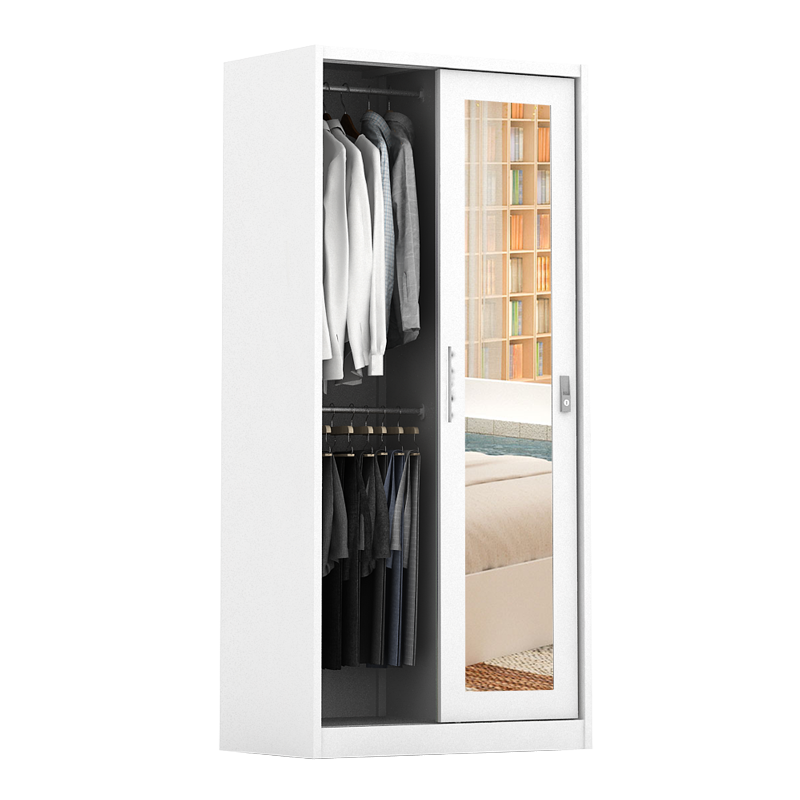 PIRA - DEXTER 90A MWDSL LEMARI PAKAIAN BESI SLIDING / PINTU GESER warna WHITE - PIRA - foto 3
