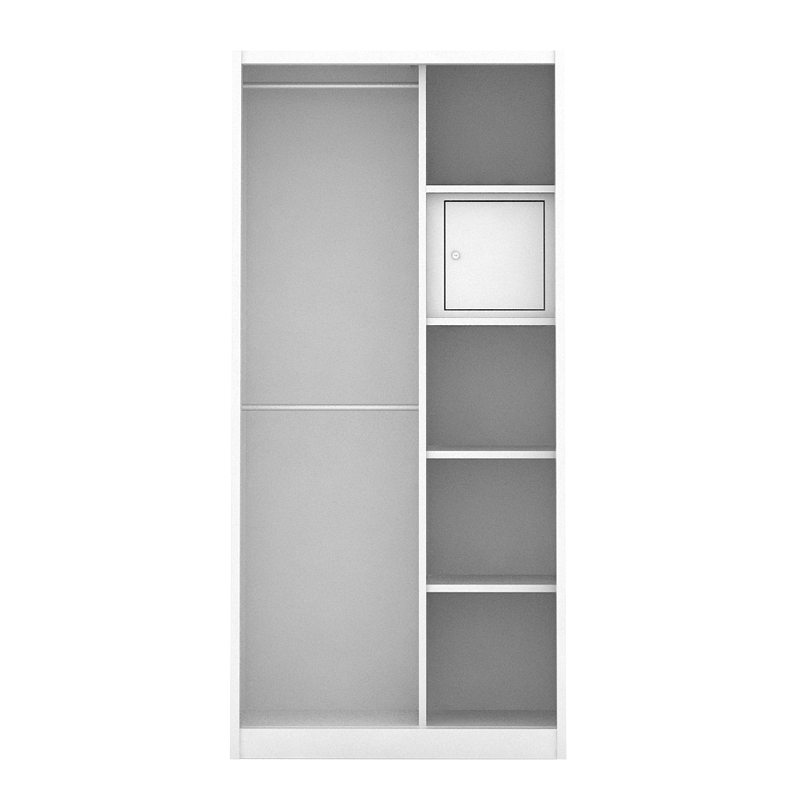 PIRA - DEXTER 90A MWDSL LEMARI PAKAIAN BESI SLIDING / PINTU GESER warna WHITE - PIRA - foto 7