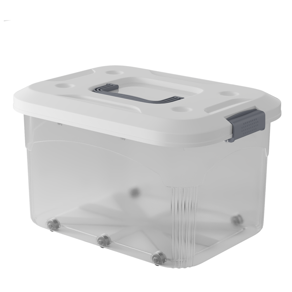 PIRA HOME - MIZU PSB 95L CONTAINER BOX / BOX PLASTIK / KOTAK PENYIMPANAN warna CLEAR WHITE - PIRA HOME - foto 3