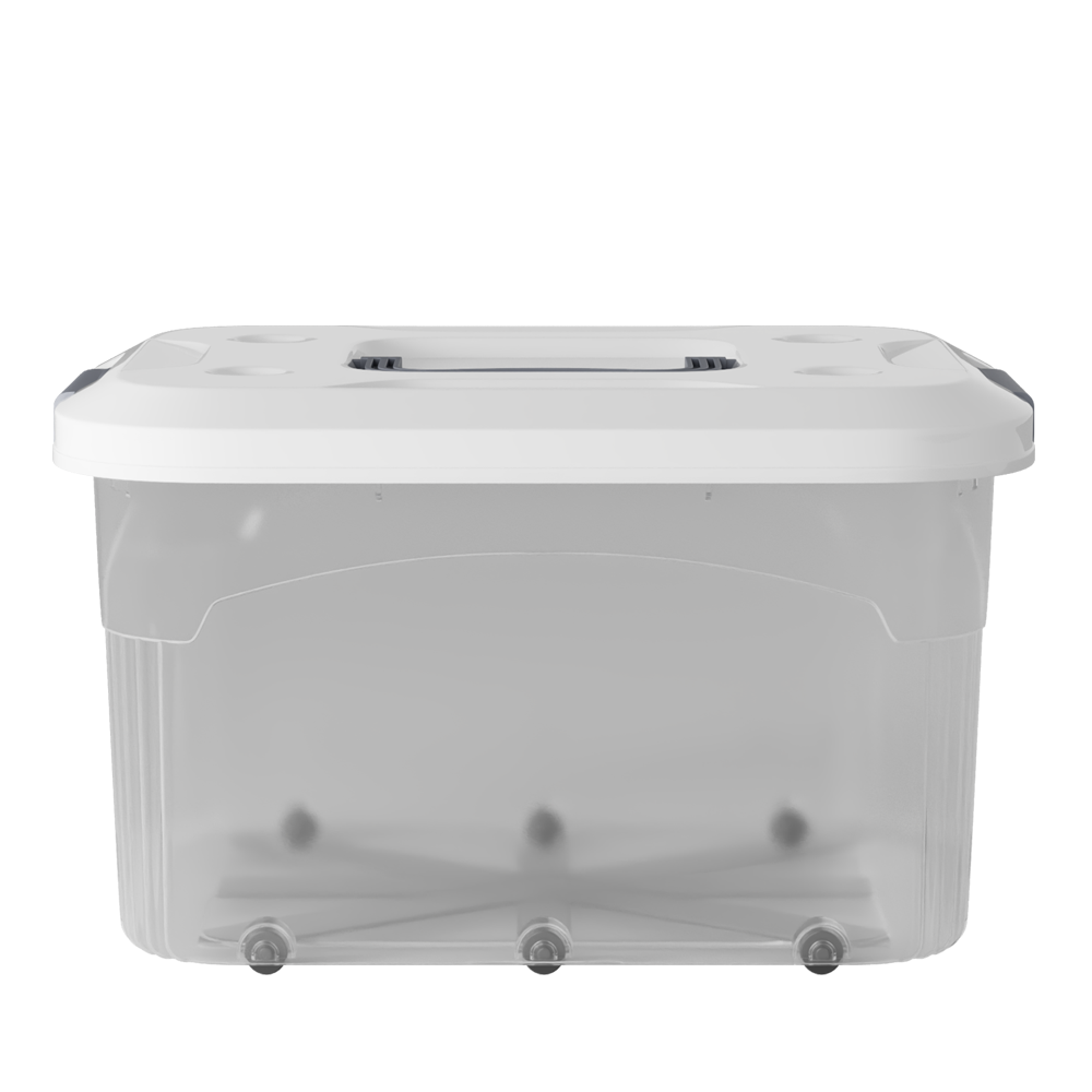 PIRA HOME - MIZU PSB 95L CONTAINER BOX / BOX PLASTIK / KOTAK PENYIMPANAN warna CLEAR WHITE - PIRA HOME - foto 2