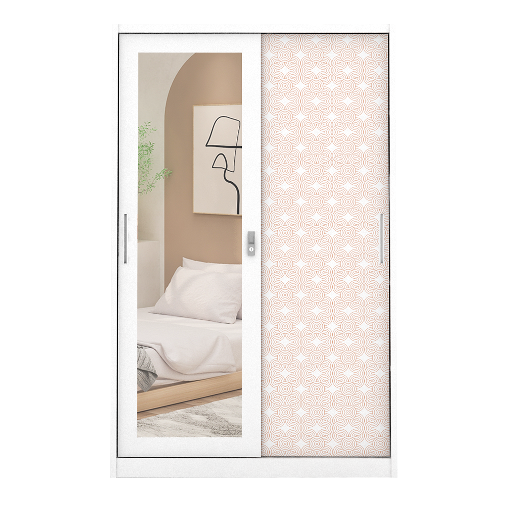 PIRA BAVARIAN - WURF 120A MWDSL LEMARI PAKAIAN BESI SLIDING / PINTU GESER warna WHITE - BAVARIAN - foto 3