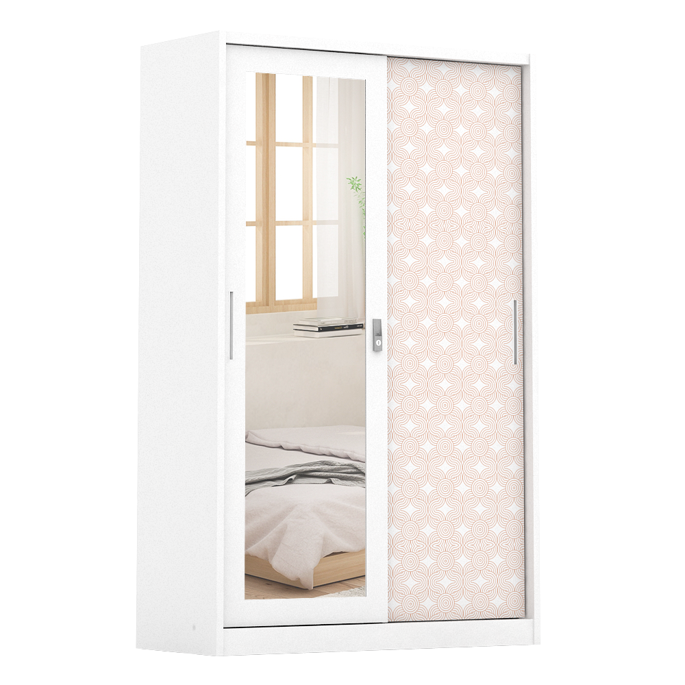 PIRA BAVARIAN - WURF 120A MWDSL LEMARI PAKAIAN BESI SLIDING / PINTU GESER warna WHITE - BAVARIAN - foto 4